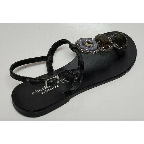PRIMADONNA COLLECTION WOMEN SANDALS SIZE EURO 36 NEW IN BOX BLACK W/ BEADS 99010 - Picture 8 of 12